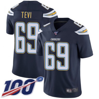 Los Angeles Chargers NFL Football Sam Tevi Navy Blue Jersey Youth Limited #69 Home 100th Season Vapor Untouchable